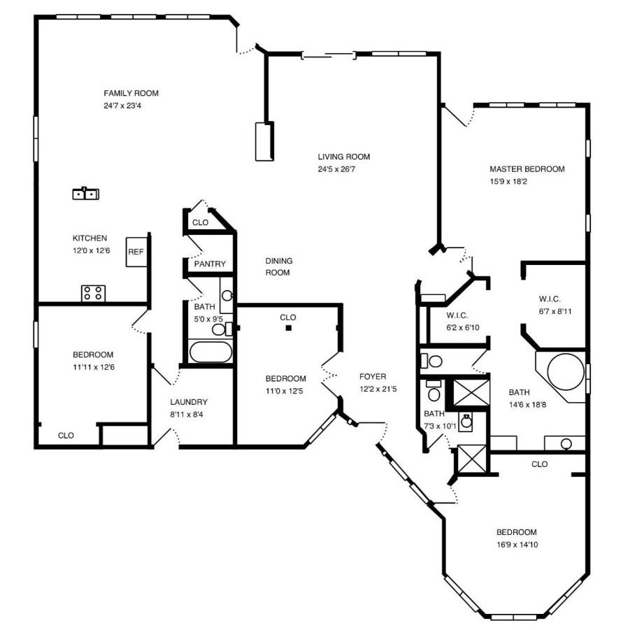 Spacious floor plan